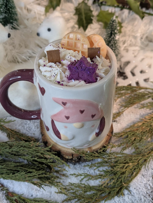 Bougie Mug Lutin mauve
